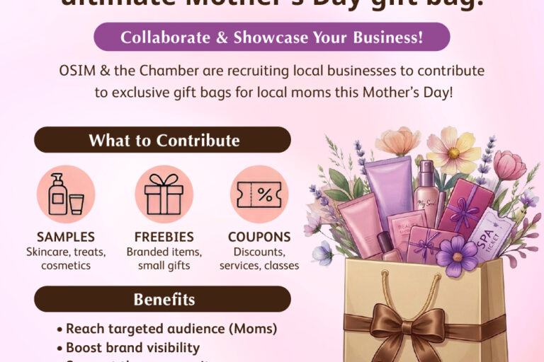 OSIM mother's day promo bag collaboration flyer
