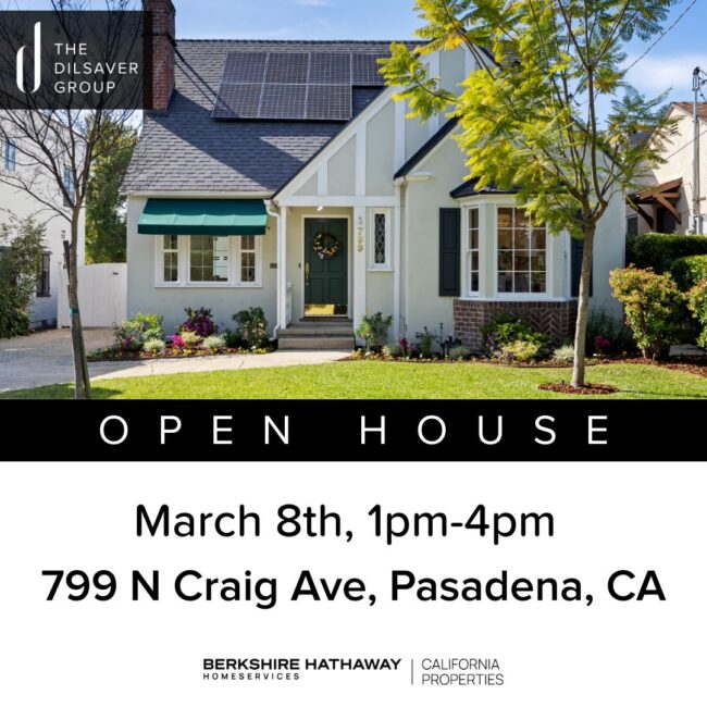 open house in Pasadena from Berkshire Hathaway's Johnny Martinez