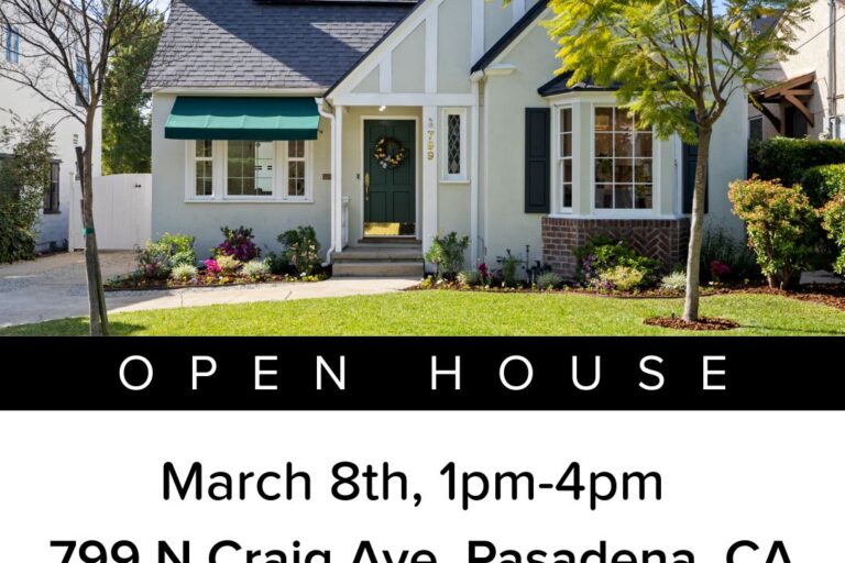 open house in Pasadena from Berkshire Hathaway's Johnny Martinez