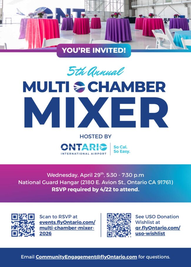 multi-chamber mixer for Ontario Airport flyer