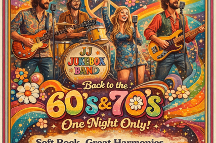 Moffett's back to the 60s and 70s music night flyer for March 7