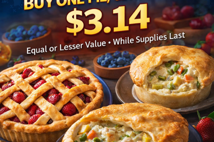 Moffett's specials for Pi day on March 14