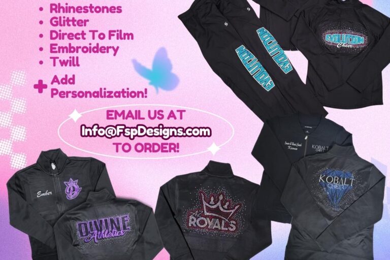 warm up apparel available from FSP Designs order flyer