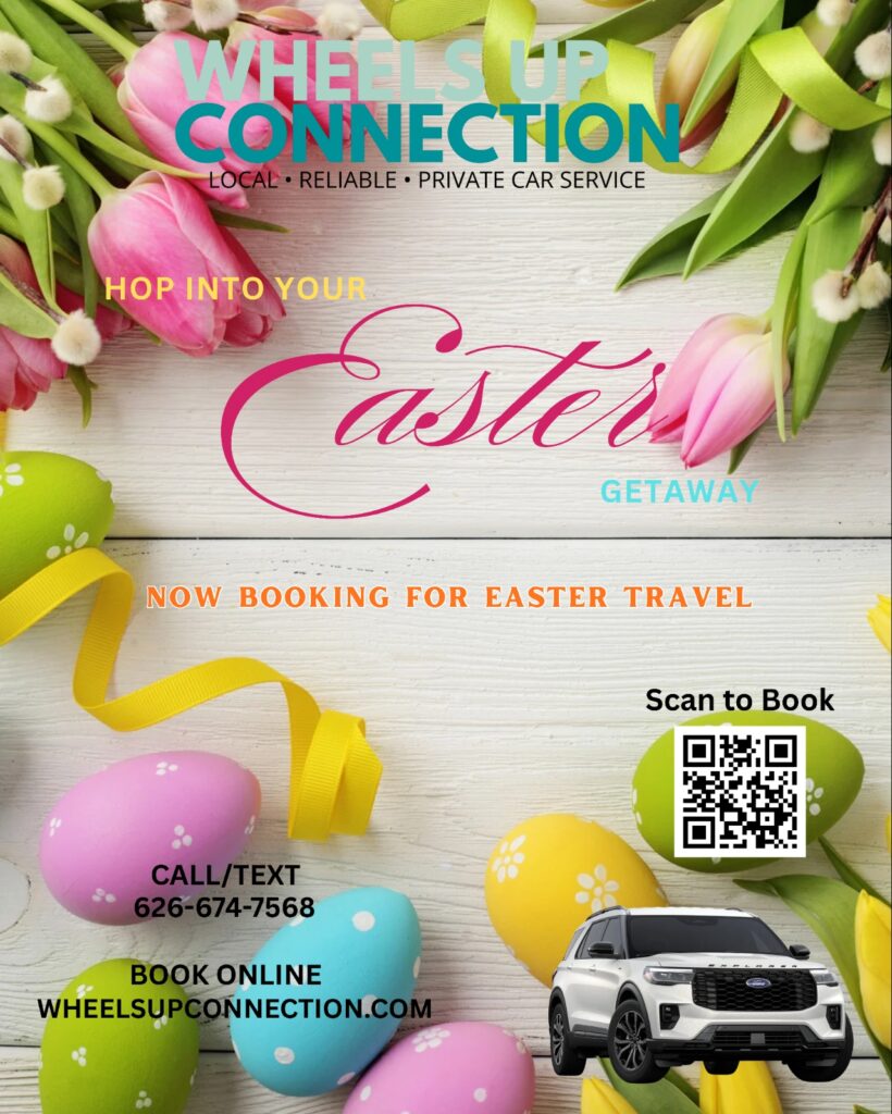Wheels Up Connection Easter promotion flyer 