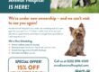 Arcadia Animal Hospital pet cleaning special offer flyer