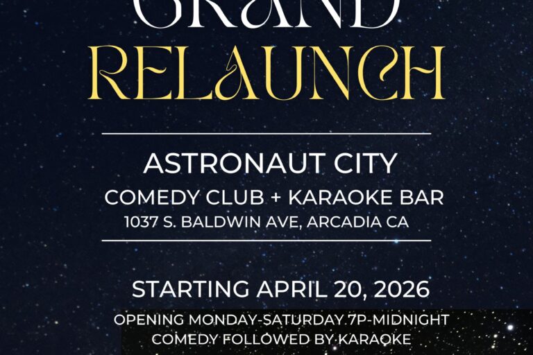 Astronaut City relaunch flyer of information