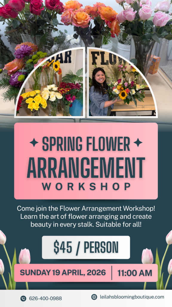 spring flower arrangement workshop from Leilah's Blooming Boutique