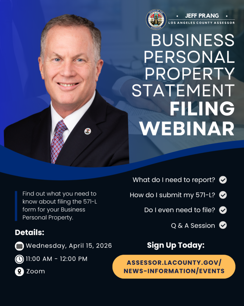 Assessor Jeff Prang's business property statement filing webinar for April 15