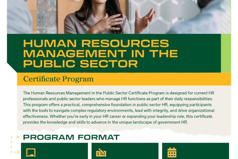 Cal Poly human resources management in the public sector flyer