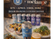 flyer for Ogopogo beer pairing at Le Meridien Hotel showing cans of beer alongside different plates of food