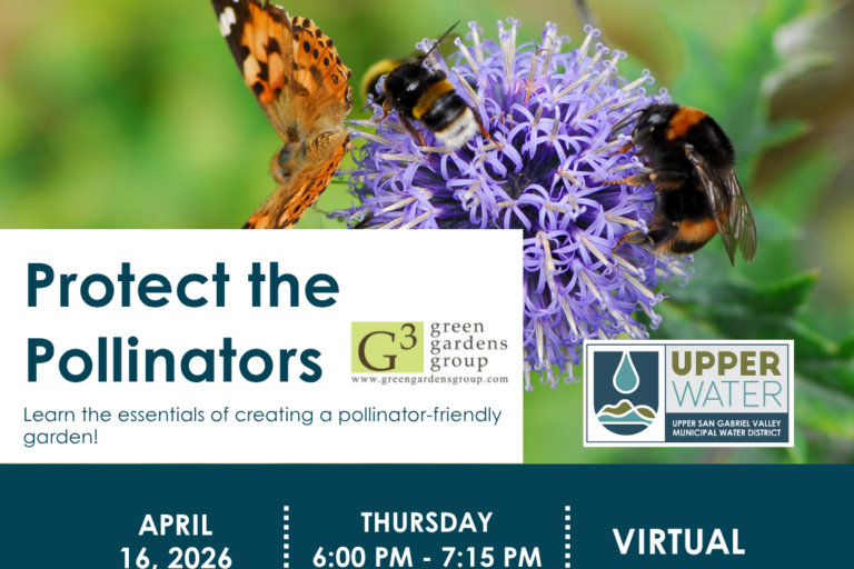 protect the pollinators workshop with Upper Water District flyer