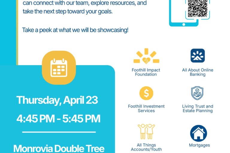 Foothill Credit Union financial wellness showcase flyer