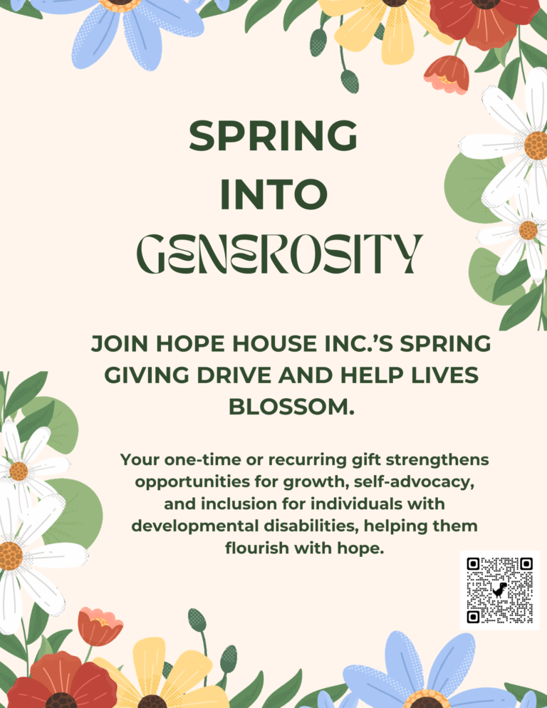 spring into generosity glyer from Hope House
