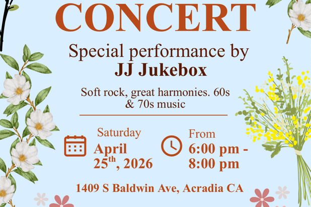 Spring Concert at Moffett's flyer for April 25th