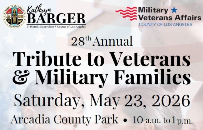 Supervisor Barger's salute to military families flyer for 2026