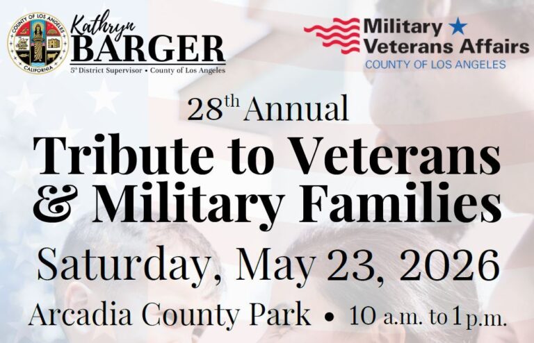 Supervisor Barger's salute to military families flyer for 2026