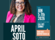 April Soto speaking at CALI OPC Summit flyer with April's headshot