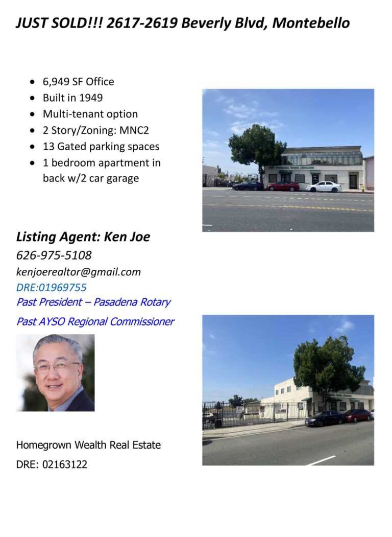 just sold in Montebello by Ken Joe of Homegrown Real Estate