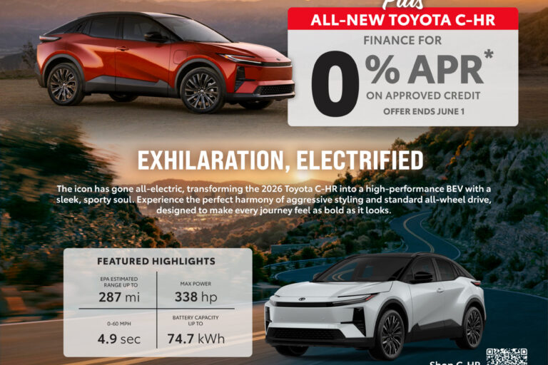 Arcadia Chamber – C-HR Offer Flyer thru 6-1-26 Longo employee pricing sales event