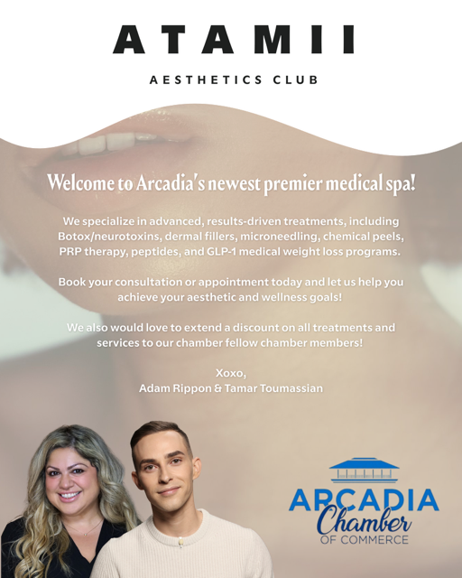 meet the team at Atamii Aesthetics information flyer 