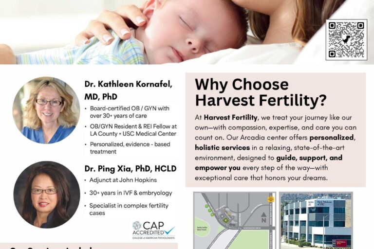 Harvest Fertility - grow your family with confidence flyer or information