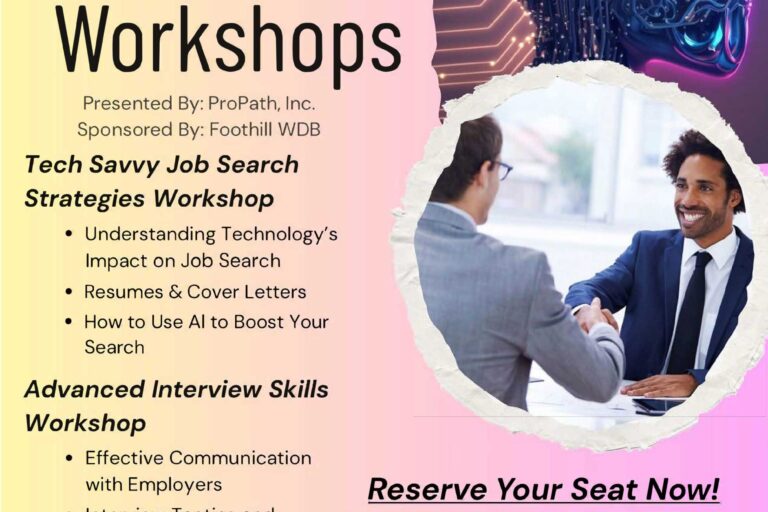 job search workshop with Foothill Workforce