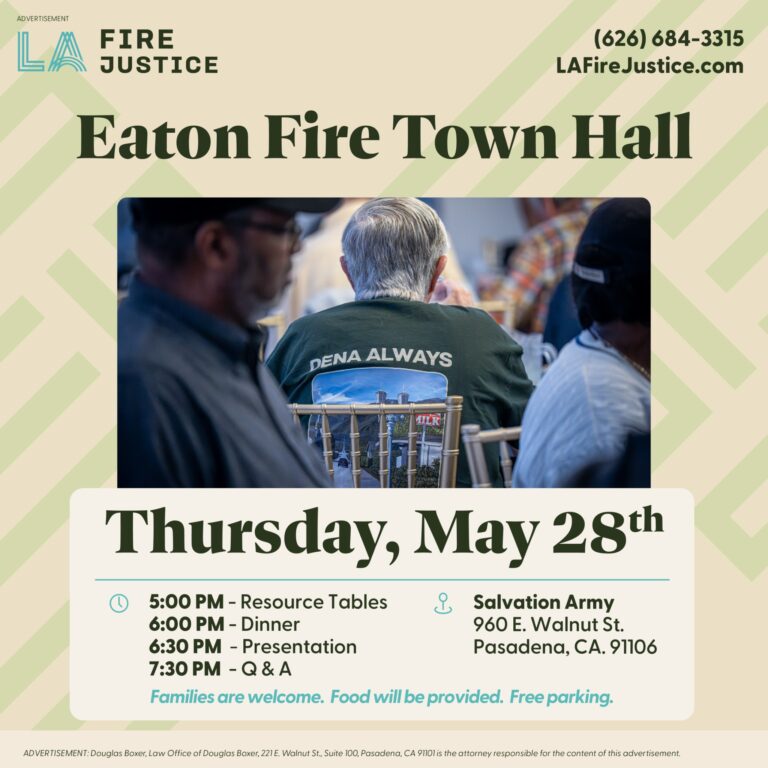 LA Fire Justice town hall for May 28