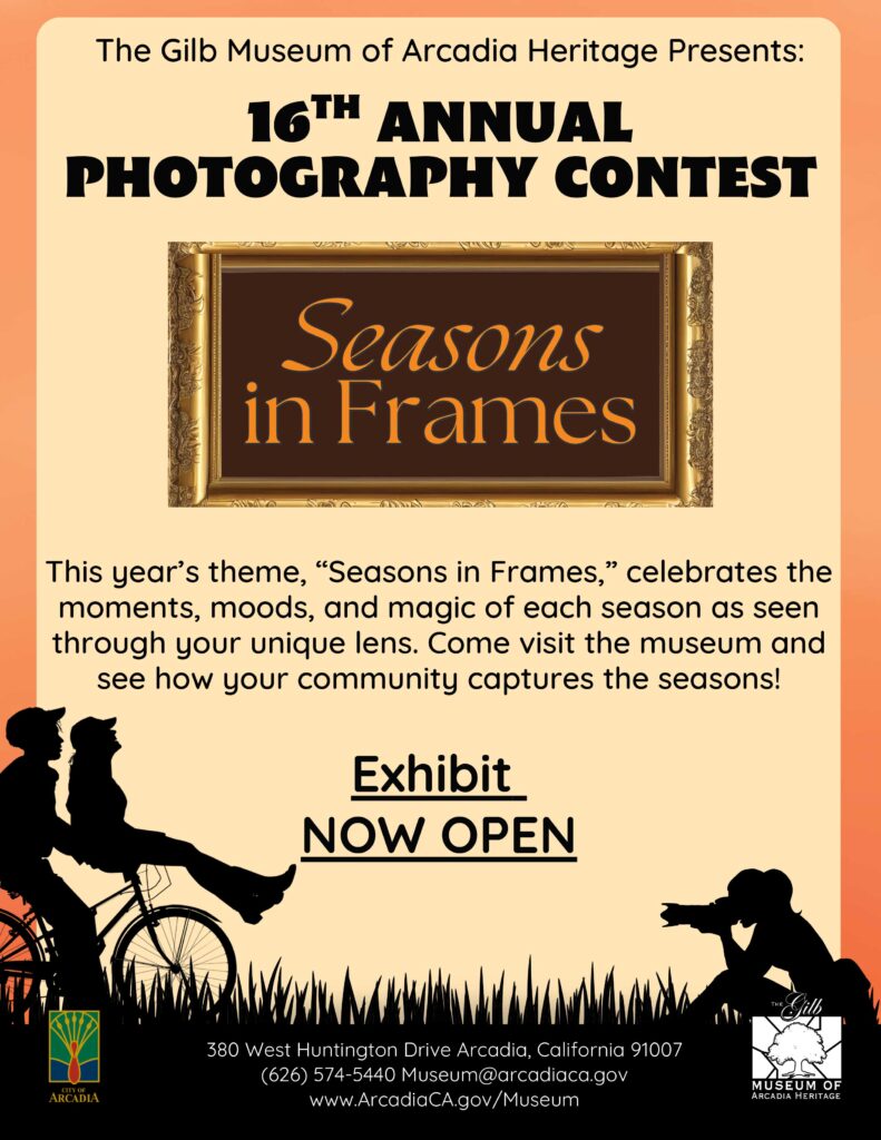 seasons in frames exhibit at the Arcadia Gilb Museum flyer