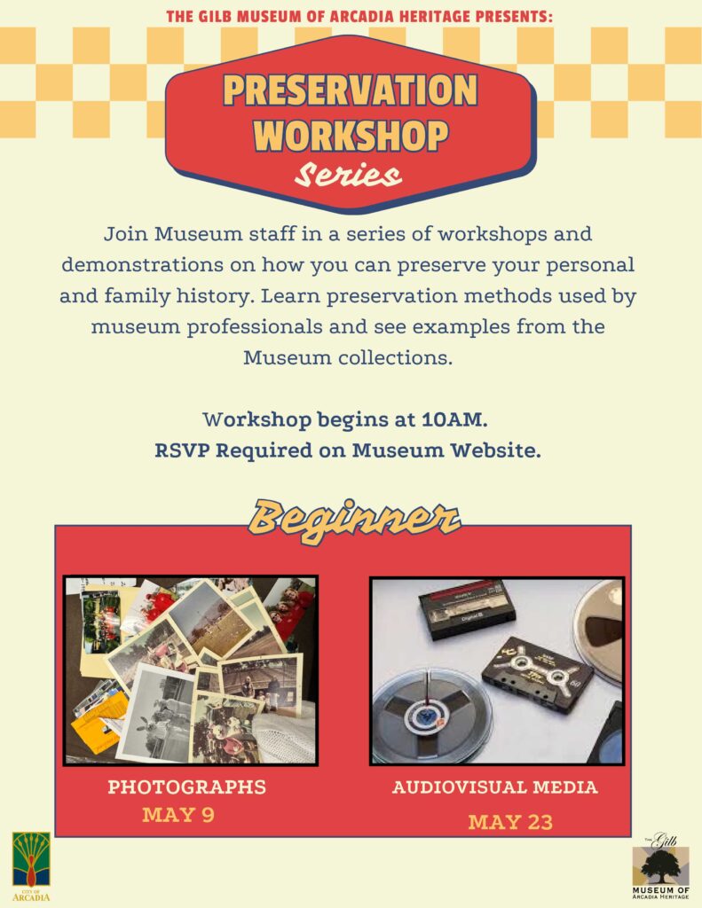 preservation workshop at the Arcadia Gilb Museum