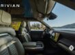 the interior of a Rivian truck