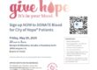give blood at Servpro and City of Hope blood drive flyer