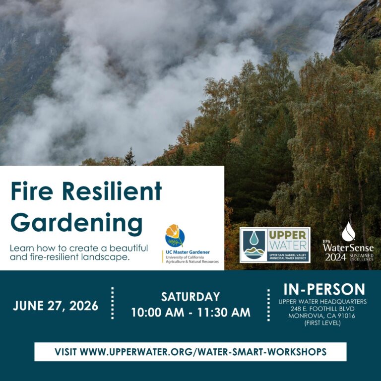 upper water fire resilient gardening workshop flyer