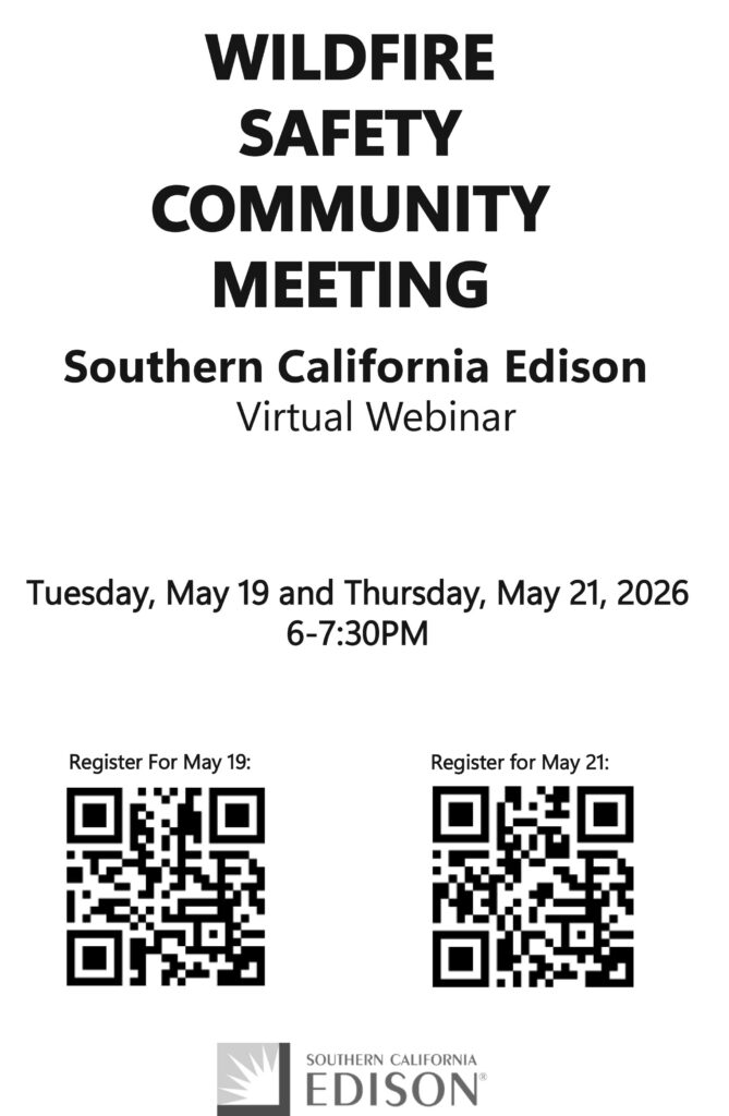 wildfire safety community meeting from Southern California Edison