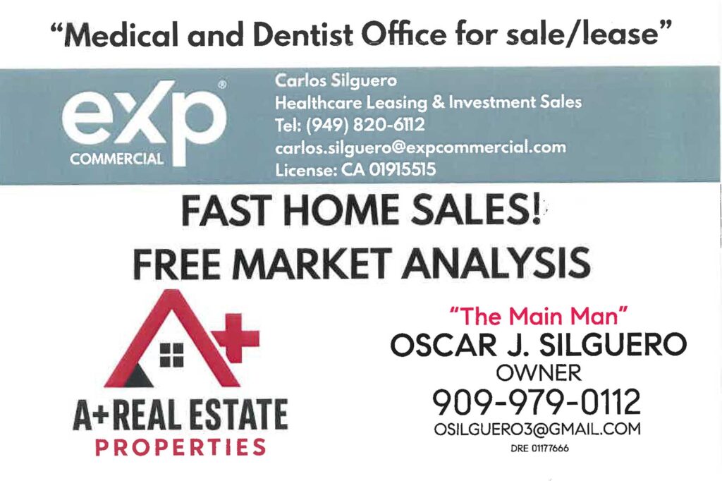 medical and dental offices for lease or sale from A Plus Real Estate flyer