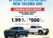 June Tacoma specials from Longo Toyota flyer