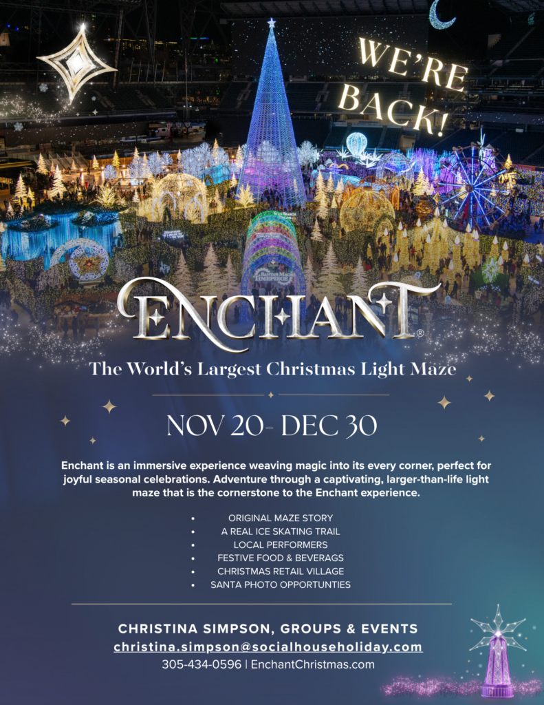 Enchant is back flyer for holiday of 2026