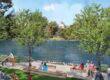 rendering of Baldwin Lake reconstruction at the LA County Arboretum