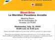 blood drive at the Le Meridien Hotel on July 15