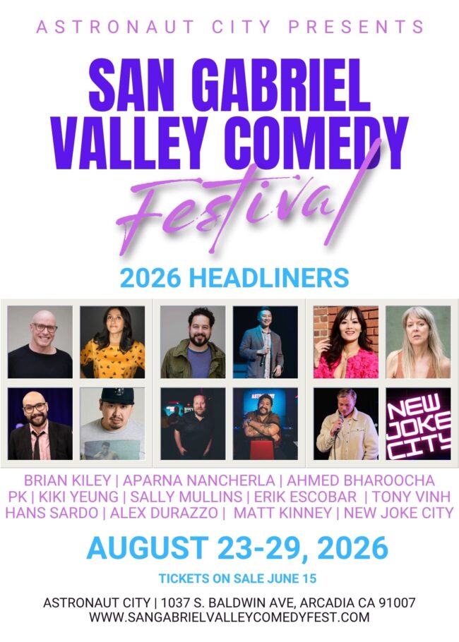 SGV comedy festival at Astronaut City for August