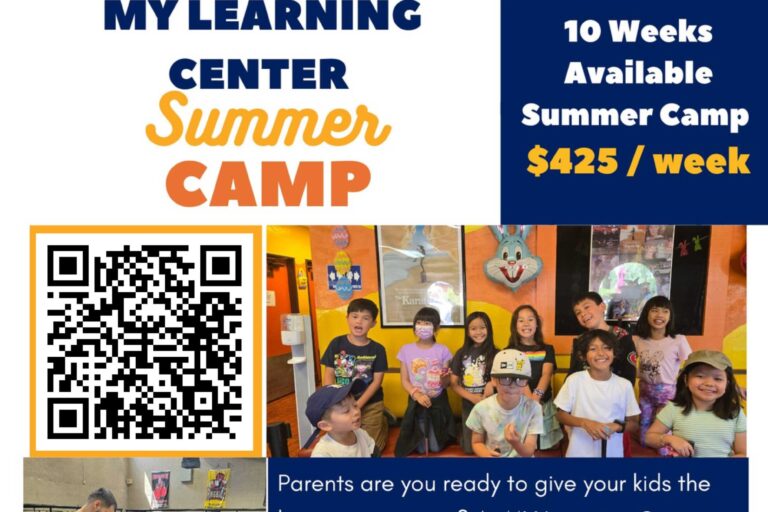 My Learning Center summer camp info flyer
