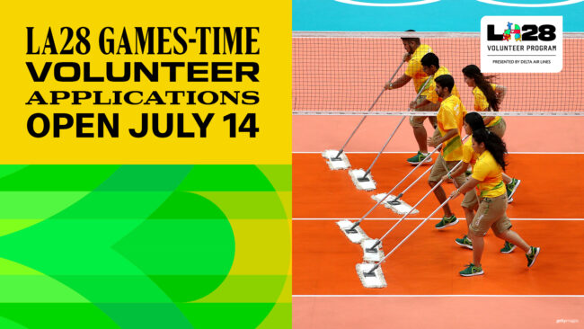 LA28 games volunteer applications flyer