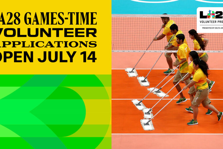 LA28 games volunteer applications flyer