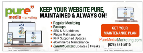 Website Maintenance online ad for Pure Media Marketing.