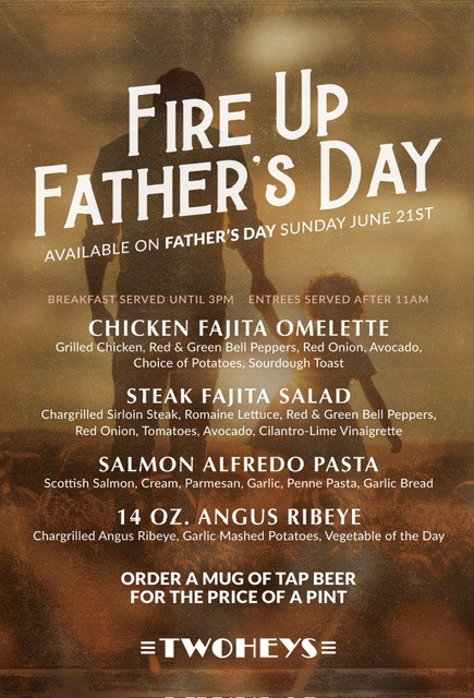 fire up father's day flyer from Twohey's