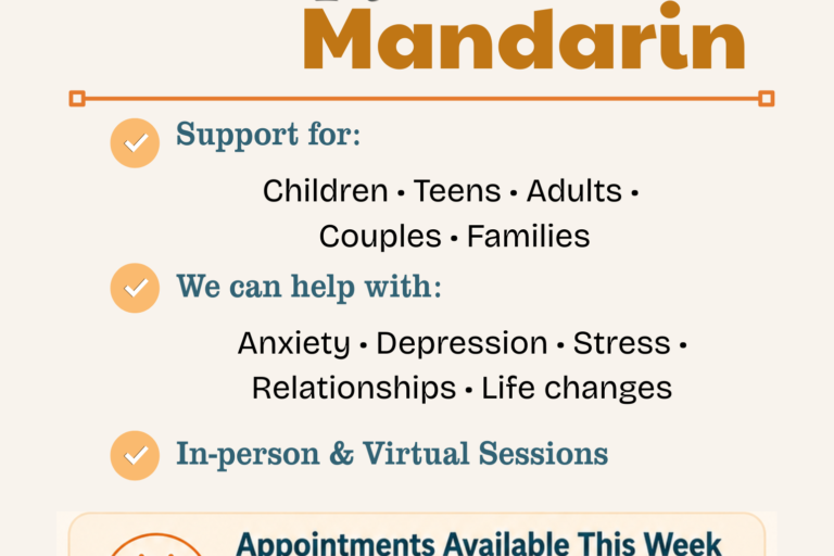 Aspire – Mandarin Therapy (1) Aspire Counseling now offers therapy in Mandarin