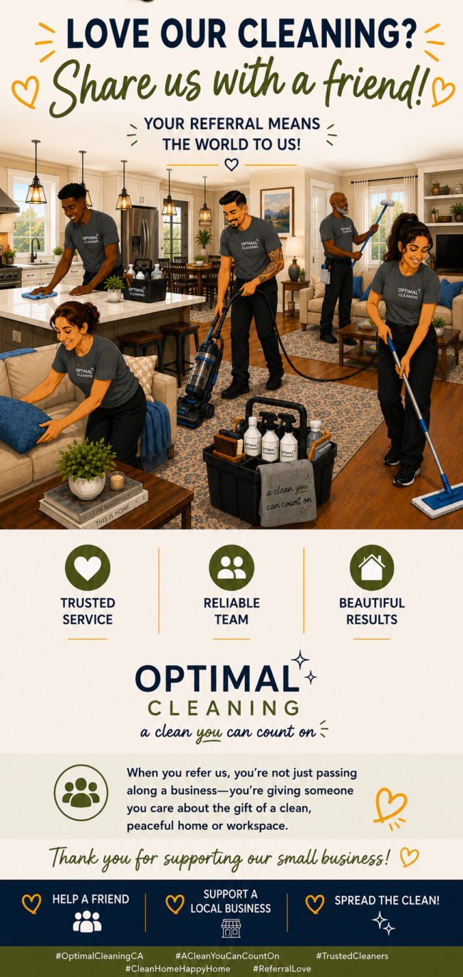 Optimal Cleaning Services cleaning flyer with info