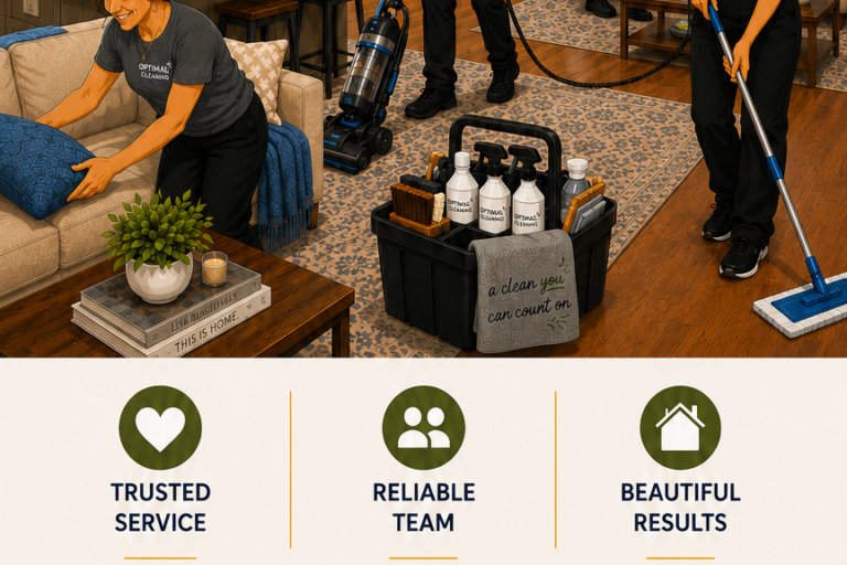Optimal Cleaning Services cleaning flyer with info