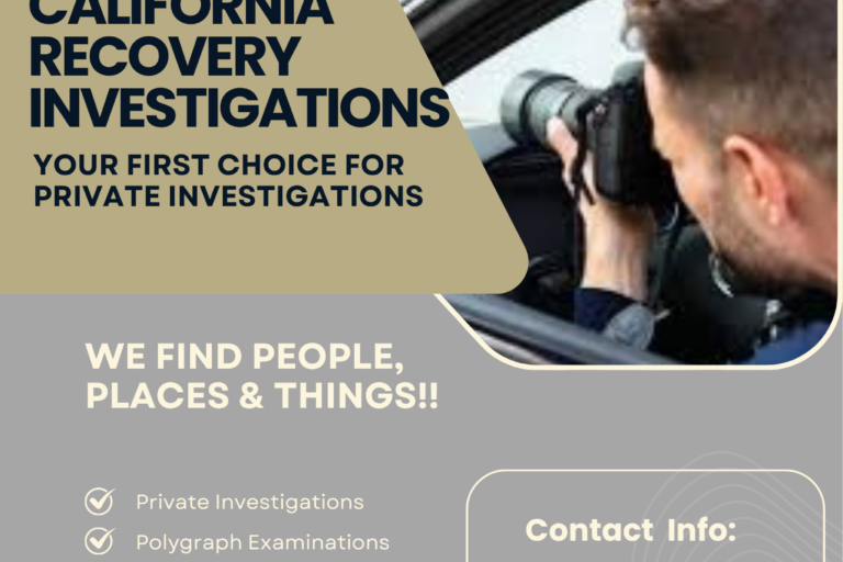 discount flyer for Arcadia Chamber members from California Recovery Investigations
