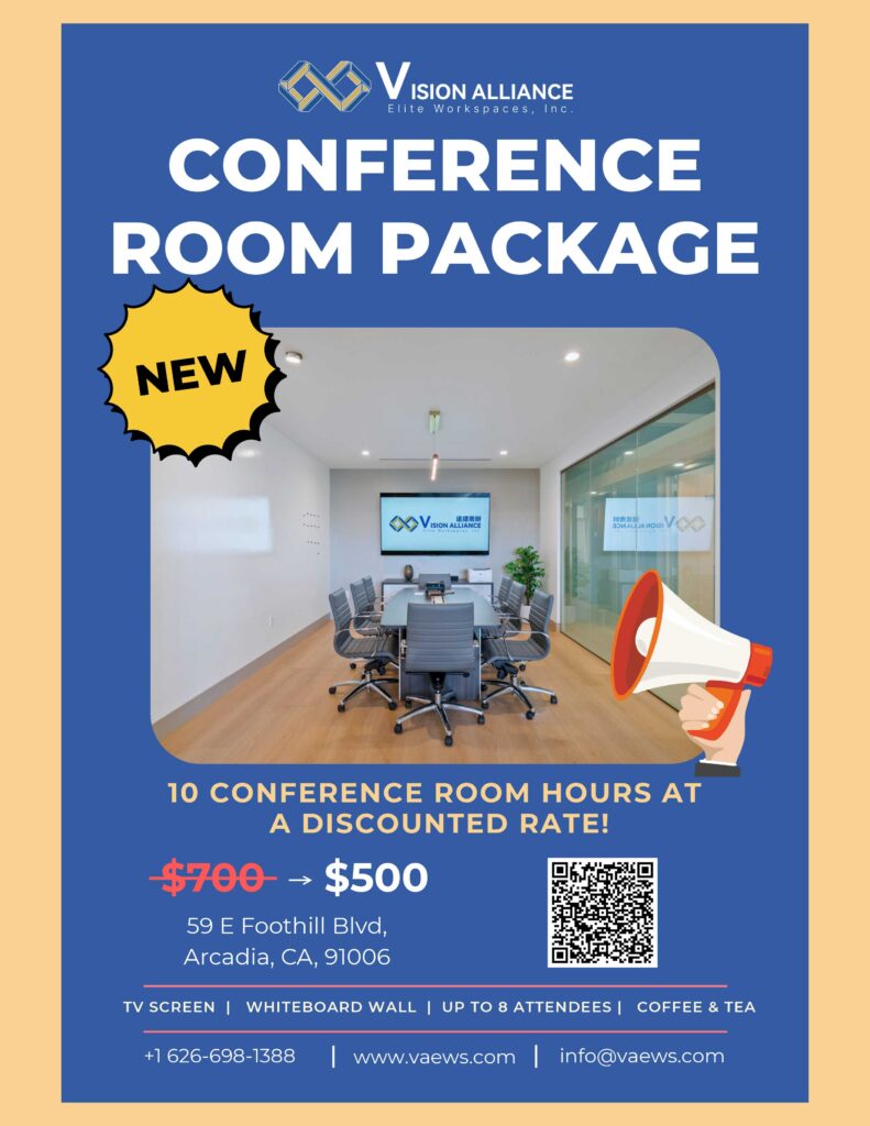 conference room package flyer from Vision Alliance Workspace 
