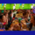 a group of people around a table celebrating a World Cup game at Dave & Buster's